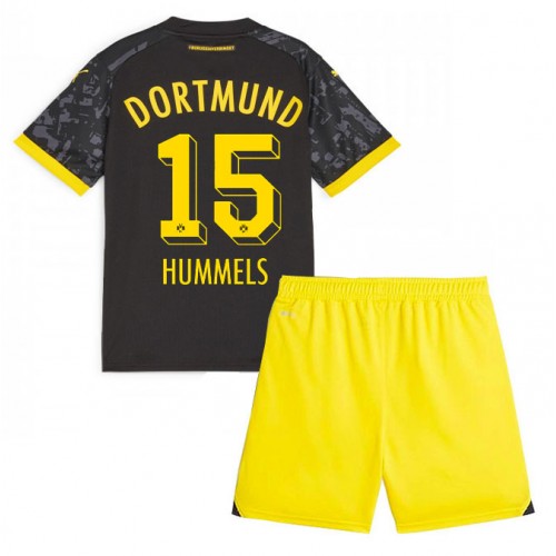 Dres Borussia Dortmund Mats Hummels #15 Gostujuci za djecu 2023-24 Kratak Rukav (+ kratke hlače)